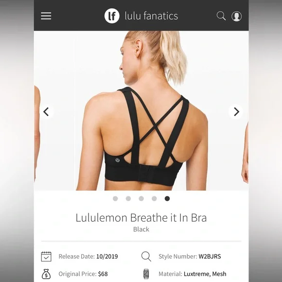 Lululemon Breathe it In Bra - Picture 2 of 6